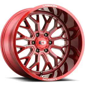 402-2983rtms12 Vision 20x9 Red Milled Wheel Riot 402 6x5.5 12