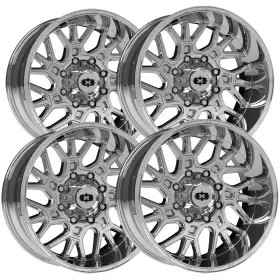 404-20070c-25 Vision Set Of 4 404 Brawl 20x10 8x170 -25mm Chrome Wheels Rims 20 Inch