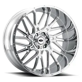 404-20083c-25 Vision 20x10 -25 404 Brawl 6x5.5 Chrome Wheels Set Of 4
