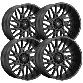 404-22083sb-19 Vision Set Of 4 404 Brawl 22x10 6x5.5 Inch -19mm Satin Black Wheels Rims 22