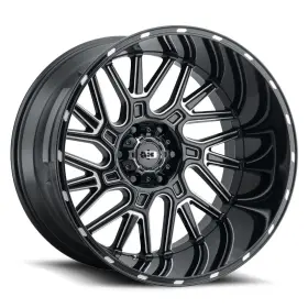 404-2983gbms12 Vision 404 Brawl 20x9 6x139.7 Offset 12 Gloss Black Milled Spoke Quantity Of 4 404-2983gbms12 Vision 404 Brawl 20x9 6x139.7 Offset 12 Gloss Black Milled Spoke Quantity Of 4