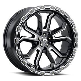Vision 405-2985gbms12 20x9 405 Korupt Gloss Black Milled Spoke Wheels 5x5.5 12mm Set Of 4