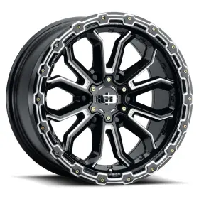 405-6883gbms0 Vision 16x8 405 Korupt Gloss Black Milled Spoke Wheels 6x5.5 0mm Set Of 4