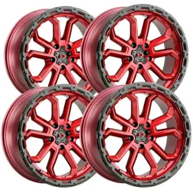 405-6885grgbl0 Vision Set Of 4 405 Korupt 16x8 5x5.5 Inch 0mm Red Wheels Rims 16
