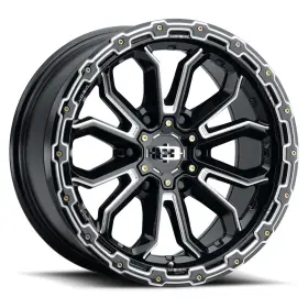 405-7981gbms12 Vision 4 New 17x9 405 Korupt Black Milled Spoke 8x165.1 8x6.5 Et12 Wheels Rims