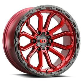 Vision 405-7983grgbl-12 One 17x9 405 Korupt 6x5.5/6x139.7 -12 Red Black Wheel Rim 106.2
