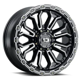 405-8987gbms12 Vision 18x9 405 Korupt Gloss Black Milled Spoke Wheels 8x180 12mm Set Of 4