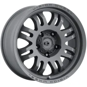 409-8981sb12 Vision 409 Inferno 18x9 8x6.5 Inch 12mm Satin Black Wheel Rim 18
