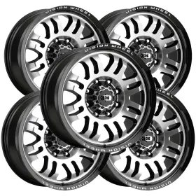 409-8983gbmf12 Vision Set-5 409 Inferno 18x9 6x5.5 Inch 12mm Black/machined Wheels Rims 18