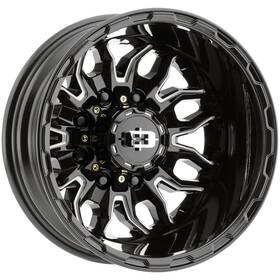 Vision 410-7681gbmsr 410 Korupt Dually Rear 17x6.5 8x6.5 Inch Black/milled Wheel Rim 17