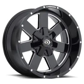 411-7985ms12-1n Vision 17x9 Off Road 411 Arc 5x139.7 5x5.5 Gloss Black Milled Wheel Rim Qty 1