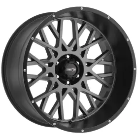 412-24273abl-51 Vision One 24x12 412 Rocker 5x5/5x127 -51 Gunmetal Black Lip Wheel Rim 78.1