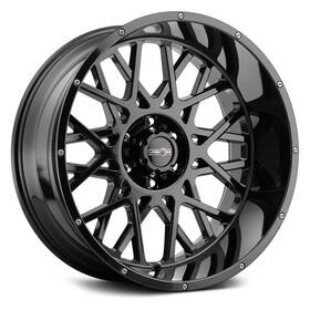 Vision 412-2970gb12 412 Rocker Wheel 20x9 12 8x170 125.2 Black Single Rim