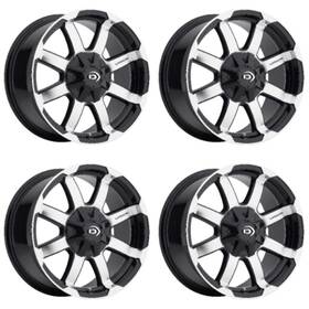 Vision 413-7893gbmf0 Set 4 17 Inch Off-road 413 Valor Black Machined Wheels 17x8.5 6x135 Rims 0mm