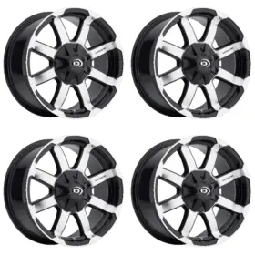 413-7893gbmf0 Vision Set 4 17 Inch Off-road 413 Valor Black Machined Wheels 17x8.5 6x135 Rims 0mm