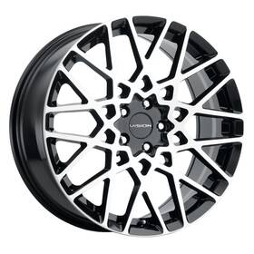 Vision 474-8812gbmf38 474 Recoil 18x8 5x120 Offset 38 Gloss Black Machined Face Quantity Of 1