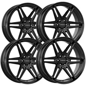 476-24936gb30 Vision Set Of 4 476 Wedge 24x9.5 6x135 30mm Gloss Black Wheels Rims 24 Inch