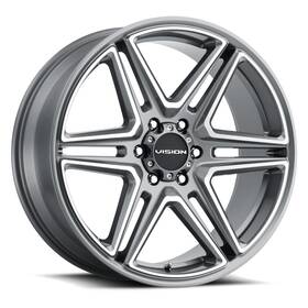 Vision 476-2985gmmf15-1n Wheels 476 20x9 15 Gunmetal Machined Face 5x139.7 5x5.5 Qty 1