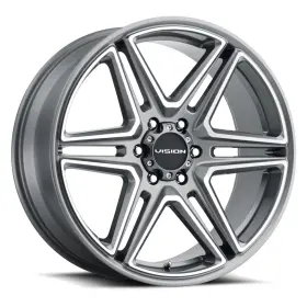 476-2985gmmf15-1n Vision Wheels 476 20x9 15 Gunmetal Machined Face 5x139.7 5x5.5 Qty 1