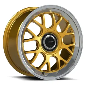 478-6814goml38 Vision 16x8 38 478 Alpine 5x4.25 5x4.5 Gold Machined Lip Wheels Set Of 4