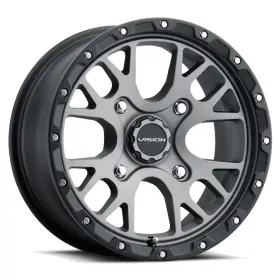 545-157110sgbl44 Vision 15x7 13 545 Rocker 4x110 Satin Grey Wheels Set Of 4