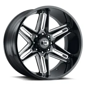 363-20083gbms-25-1n Vision Off-road Wheels 363 20x10 -25 Gloss Black Milled 6x139.7 6x5.5 Qty 1