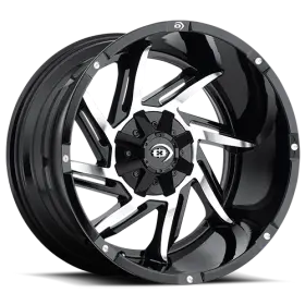 422z8983gbmf-12-1n Vision Off-road Wheels 422 18x9 -12 Gloss Black Machined 6x139.7 6x5.5 Qty 1