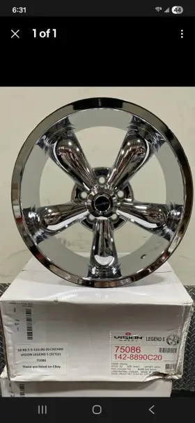 142-8890c32 Vision Wheel Wheels 142 Legend 5 18x8.5 5x115 32mm Chrome