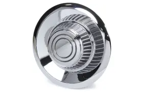 Jc5023v-s Vision Wheel Vison Center Cap - Short Derby Steel Chrome Rallye