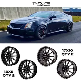 Vwbh017-2-vwbh018-2 Vms Racing Blackhawk Drag Race Rims Wheels R 17x10 F 18x5 For Cadillac Cts V