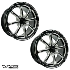 Vwjh002 Vms Racing 2 Drag Street Jayhawk 15x7 4x100 4x108 Wheels Track Et 35 5.40 Bs