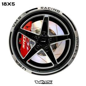 Vms Racing Vwst034 2 Drag V-star 18x5 Front Skinnies Wheels Rims For Dodge Challenger Pl