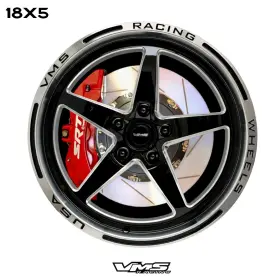 Vwst034 Vms Racing 2 Drag V-star 18x5 Front Skinnies Wheels Rims For Dodge Challenger Pl
