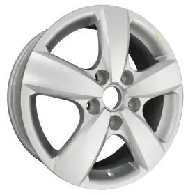 7b0601025cpa0 Volkswagen 17x6.5 5 Spoke Alloy Wheel Machined And Painted Bright Sparkle Silver Metallic