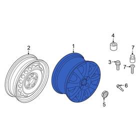Volkswagen Oe 3qf601025ahfzz For Atlas Cross Sport 2024-2025 Wheel