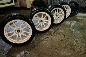 Tr04178050035w Vors Tr4 17x8 White Wheels 5x100 Bolt Pattern Set Of 4 Rims