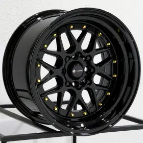 Vr0715908h0bk Vors Vr0715908h0bk/408 15x9 Vr7 4x108 Black Wheels Rims Set 4 73.1
