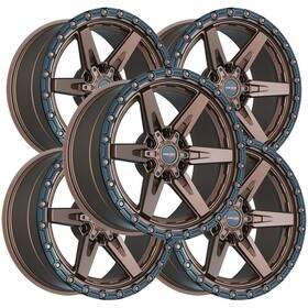 Vortek 6021895712mzbr-r Set Of 5 Vrt-602 18x9 6x135/6x5.5 Inch 12mm Bronze Wheels Rims 18