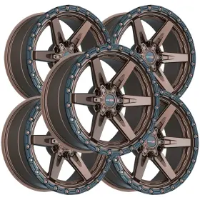 6021895712mzbr-r Vortek Set Of 5 Vrt-602 18x9 6x135/6x5.5 Inch 12mm Bronze Wheels Rims 18