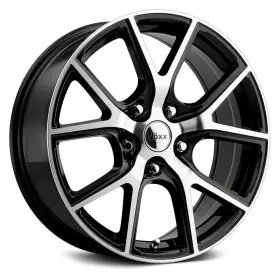 780-5115-20 Voxx Lumi Wheels 17x8 20 5x114.3 71.6 Black Rims Set Of 4