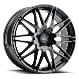 985-5008-40 Voxx Gb-4n Nice 19x8.5 40 Gloss Black Wheel Rim 5x108 5x114.3 Qty 4