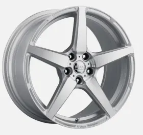 985-5120-35 Voxx Modena Rim 19x8.5 5x120 Offset 35 Silver Machined Face Set Of 4 - Used