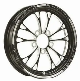 84b-15202 Weld Racing 84b 15202 V Series Frnt Drag Wheel Blk 15x3 5 5x4 5bc 2 25b