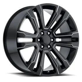2118229047 Wheel Replicas 24bm 4 Wheels Chevy Gmc Replica 22x9 24 6x139.7 6x5.5 Gloss Black Milled 2118229047 Wheel Replicas 24bm 4 Wheels Chevy Gmc Replica 22x9 24 6x139.7 6x5.5 Gloss Black Milled