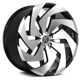 X04263924gbm Xcess X04 Wheels 22x9 24 6x139.7 87.1 Black Rims Set Of 4