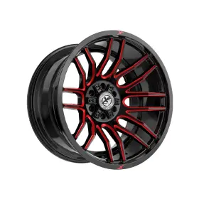 Rims-a1000742 Xf Off-road 1 Xf-232 Gloss Black And Red Milled 20x9 6x135/6x139.7 106.4 Hub