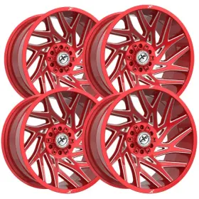 Xf-229201061351397-24arm Xf Off-road Set Of 4 Xf-229 20x10 6x135/6x5.5 Inch -24mm Red/milled Wheels Rims