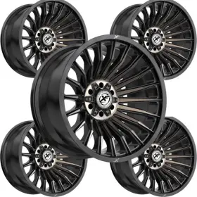 Xf-231209051271397 Xf Off-road 12sbmzdt Set Of 5 Xf-231 20x9 5x5 Inch /5x5.5 12mm Black/bronze Wheels Rims