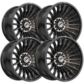 Xf-231241251271397-44sbmzdt Xf Off-road Set Of 4 Xf-231 24x12 5x5 Inch /5x5.5 -44mm Black/bronze Wheels Rims