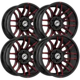 Xf-232209061351397 Xf Off-road 0gbrm Set Of 4 Xf-232 20x9 6x135/6x5.5 Inch 0mm Black/red Wheels Rims